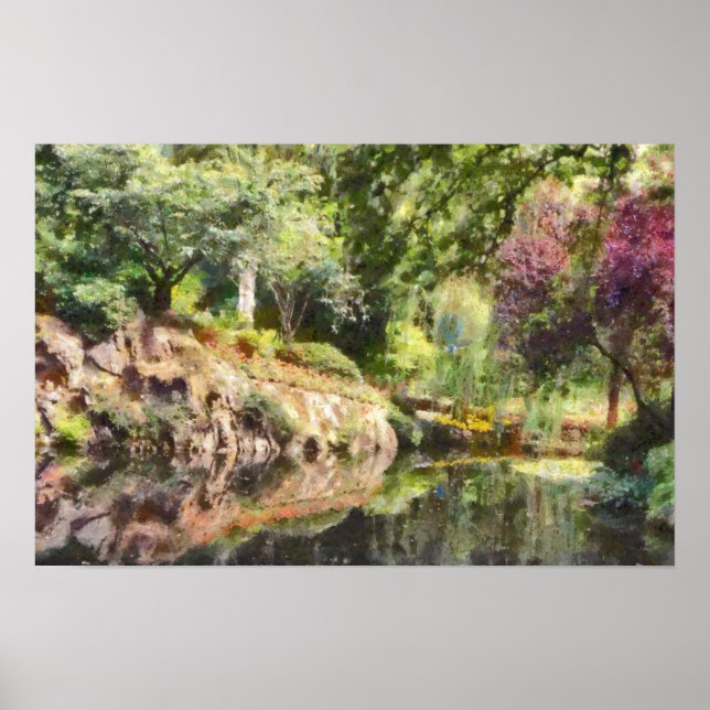 Beautiful Pond Reflections Poster (Front)