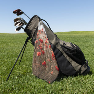beautiful poppy flowers golf towel