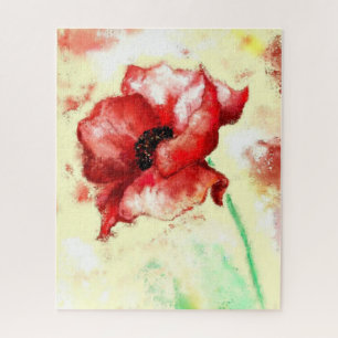 Beautiful Poppy Puzzle - Painting Watercolor