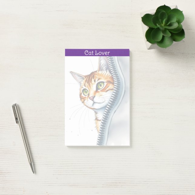 Beautiful Popular Cute Watercolor Cat Collection Post-it Notes (Office)