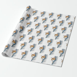 Beautiful Popular Cute Watercolor Cat Collection Wrapping Paper