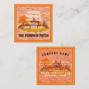 Beautiful Popular Happy Thanksgiving Fall Square Business Card