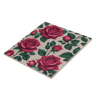 Beautiful Popular Linen Roses Collection Ceramic Tile