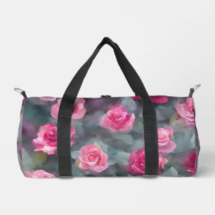 Beautiful Popular Watercolor Pink Roses Collection Duffle Bag