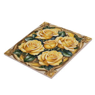 Beautiful Popular Yellow Rose Collection Ceramic Tile