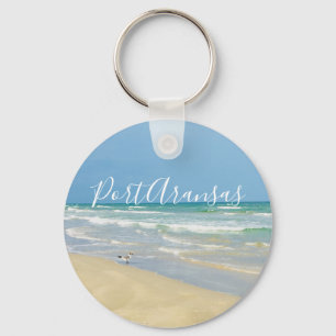 Beautiful Port Aransas Beach Key Ring