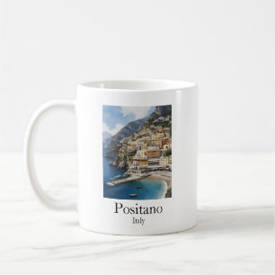 Beautiful Positano Italy Scenery Painting Coffee Mug