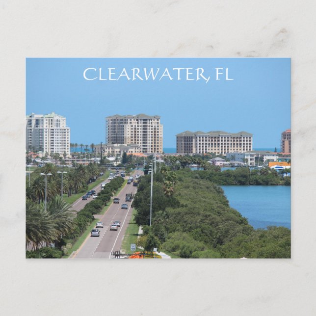 Beautiful postcard of Clearwater, Florida (Front)