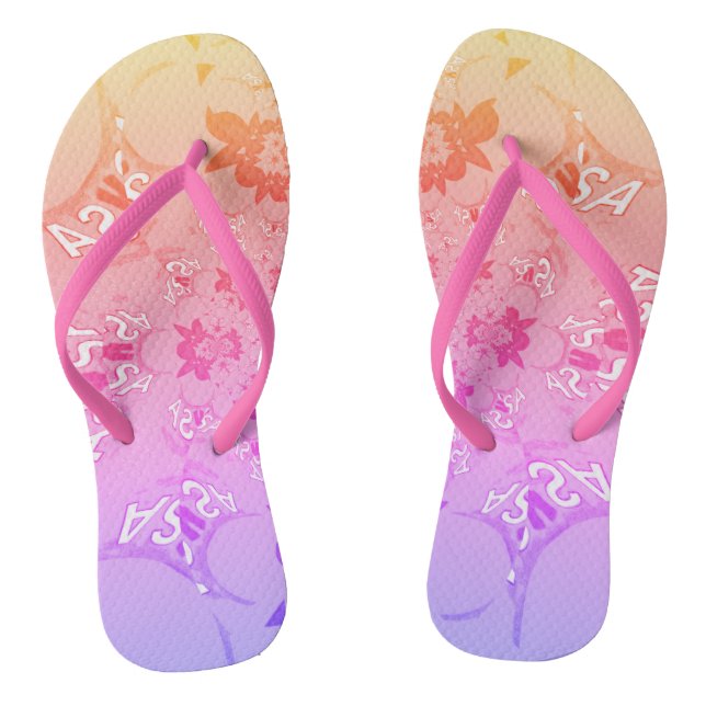 Beautiful Pretty Uniquely Summer pattern design Thongs (Footbed)