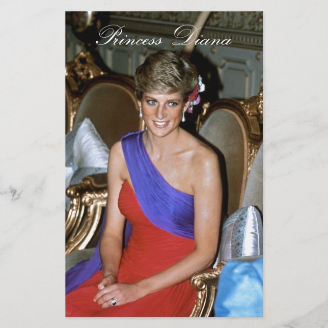 Beautiful! Princess Diana Thailand 1988 Stationery (Front)