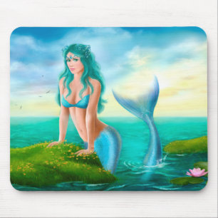Beautiful princess- fantasy mermaid mouse pad