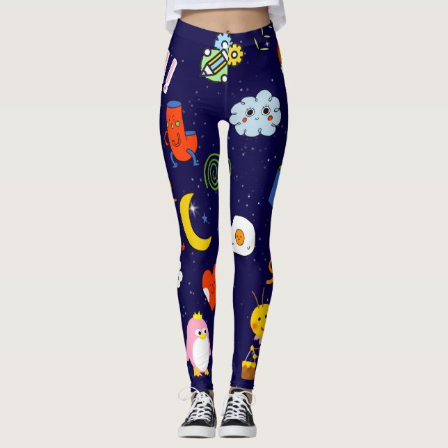 Beautiful print yoga leggings (Front)