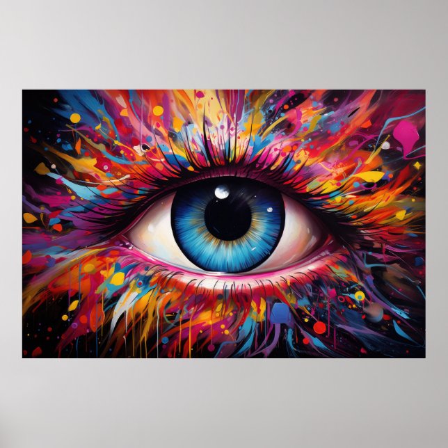 Beautiful Psychedelic eye Poster (Front)