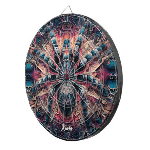 Beautiful Psychedelic Tarantula Dartboard