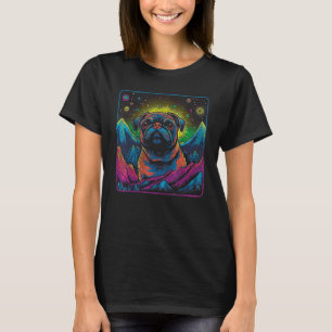 Beautiful Pug Dog Pop Art Design T-Shirt