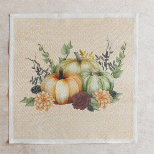 Beautiful Pumpkin Fall Thanksgiving Watercolor Napkin