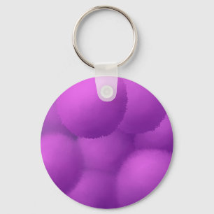 Beautiful Purple Allium Flower Painting Key Ring
