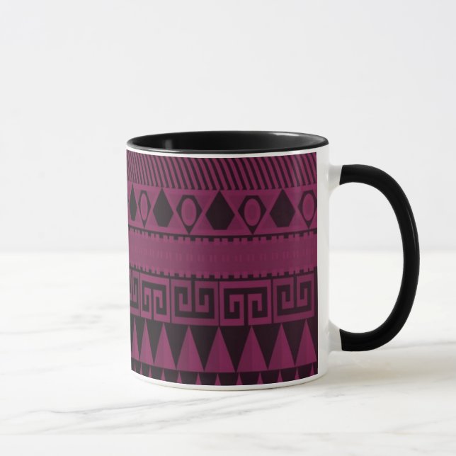Beautiful Purple Aztec Pattern Mug (Right)