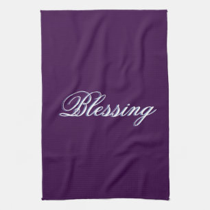 Beautiful Purple Blessing Kitchen Towel