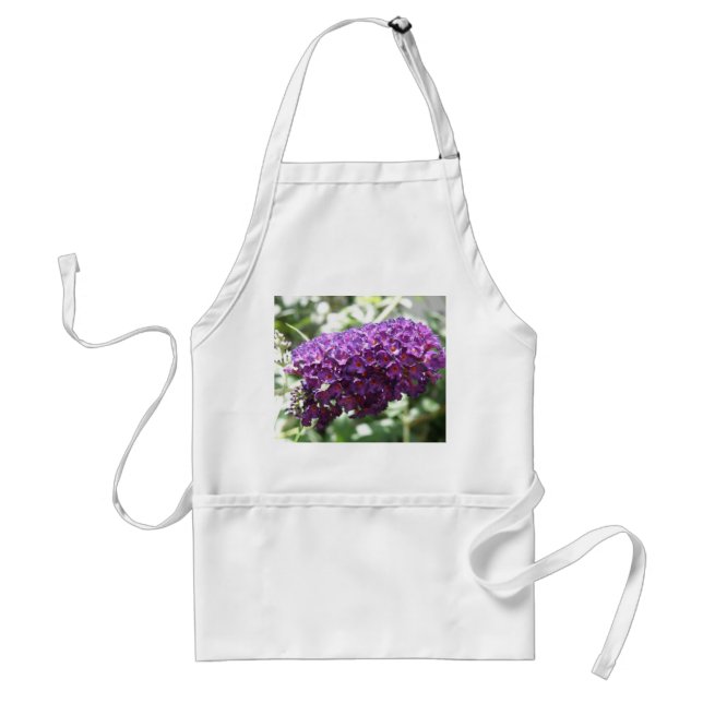 Beautiful Purple Buddleia Flowers Apron (Front)
