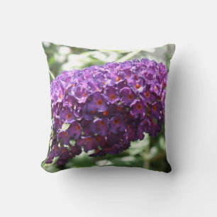 Beautiful Purple Buddleia Flowers Pillow
