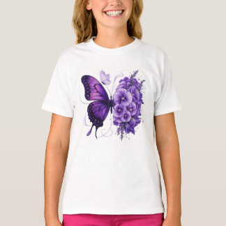 beautiful purple buttefly cute T-Shirt