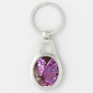 Beautiful purple butterfly designs. key ring