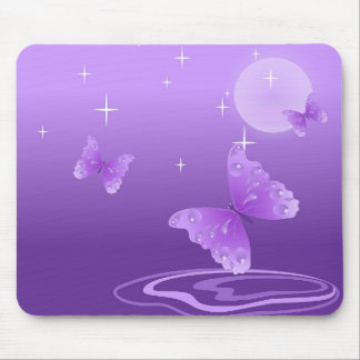 BEAUTIFUL PURPLE BUTTERFLY MOUSE PAD