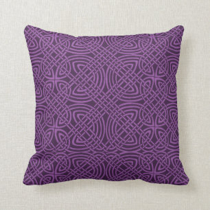 Beautiful Purple Celtic Knot Design Throw Pillow
