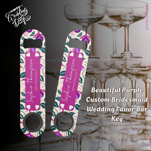 Beautiful Purple Custom Bridesmaid Wedding Favour (Creator Uploaded)