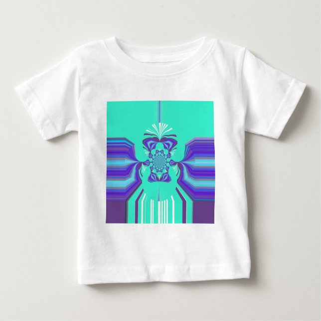 Beautiful Purple Cyan Iridescent Blue vector colou Baby T-Shirt (Front)