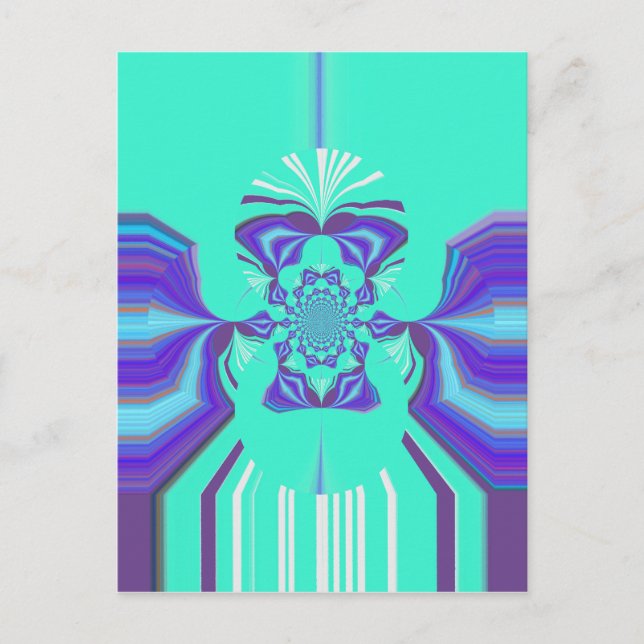 Beautiful Purple Cyan Iridescent Blue vector colou Postcard (Front)
