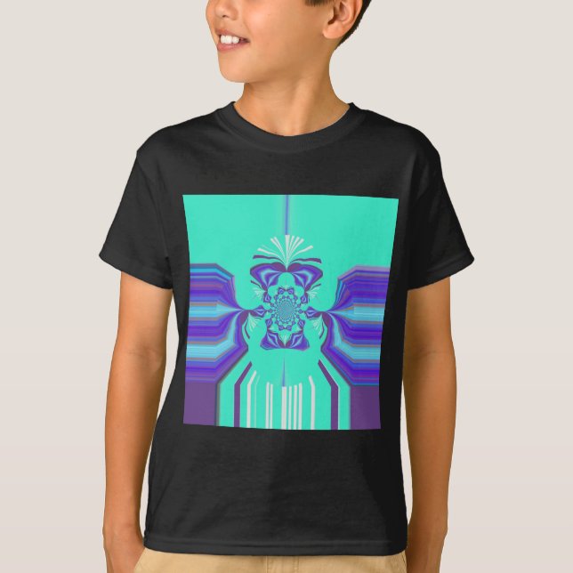 Beautiful Purple Cyan Iridescent Blue vector colou T-Shirt (Front)