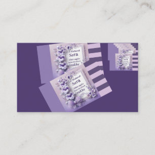 Beautiful Purple Eid Mubarak Card Design