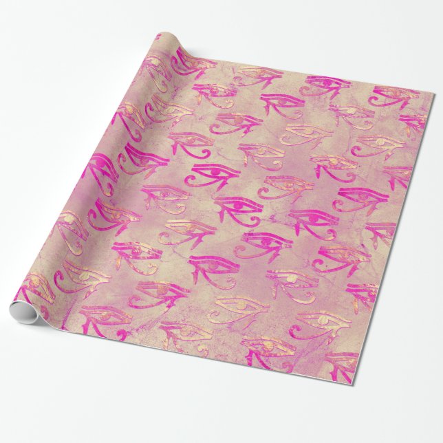 Beautiful Purple Eye of Horus  Wrapping Paper (Unrolled)