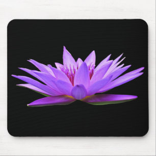 Beautiful Purple Floating Water Lily Mouse Pad