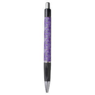 Beautiful Purple Floral Pen