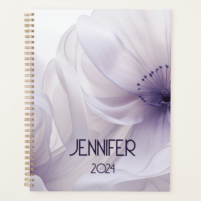 Beautiful purple flower closeup  planner (Front)