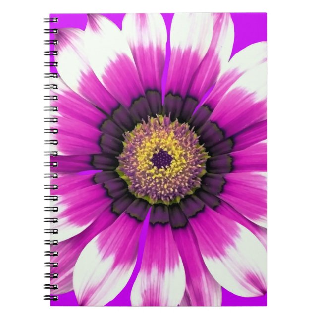 Beautiful purple flower notebook (Front)