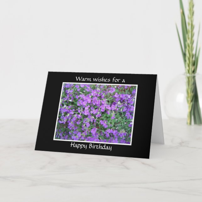 Beautiful Purple Flowers Card (Front)