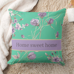 Beautiful Purple Flowers Winter Cushion