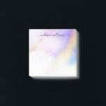 Beautiful Purple Gold Watercolor Luxury Script Post-it Notes<br><div class="desc">Easily personalise this glamourous style abstract lilac watercolor paint and faux gold spray background with your custom name.</div>