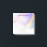 Beautiful Purple Gold Watercolor Luxury Script Post-it Notes<br><div class="desc">Easily personalise this glamourous style abstract lilac watercolor paint and faux gold spray background with your custom name.</div>