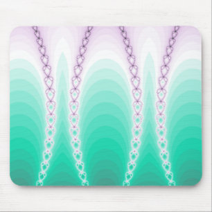 Beautiful Purple Green Gradient Fractal Chain Mouse Pad