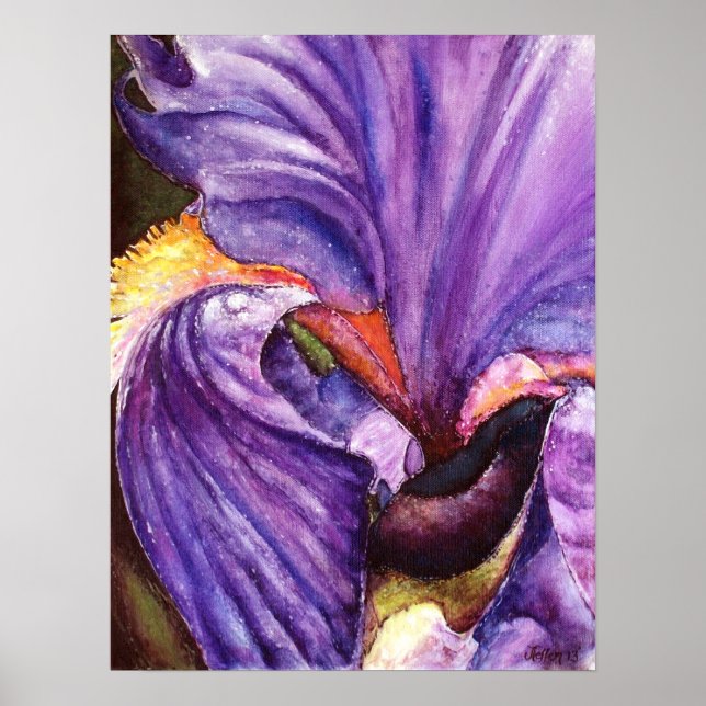 Beautiful Purple Iris Art Print (Front)