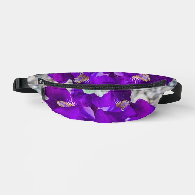 Beautiful purple iris bum bags (Front)