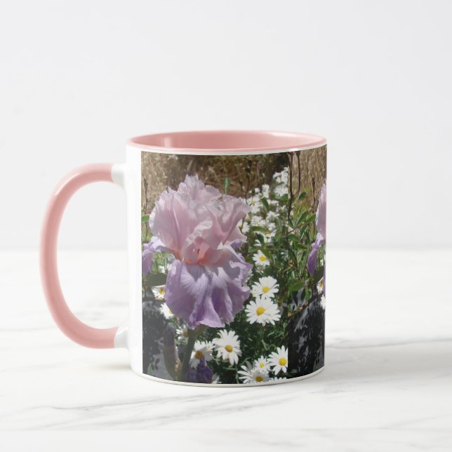 Beautiful Purple Iris Flower floral Photo Mug (Left)