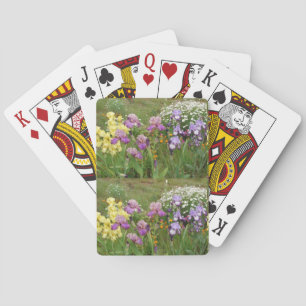 Beautiful Purple Iris Flower floral Photo Playing Cards
