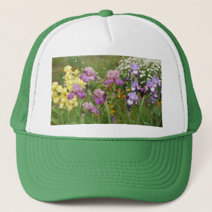 Beautiful Purple Iris Flower floral Photo Trucker Hat