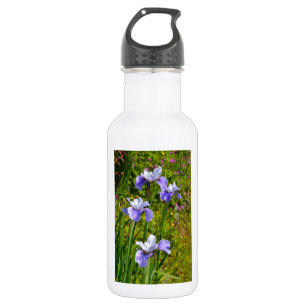 Beautiful purple iris flowers 532 ml water bottle